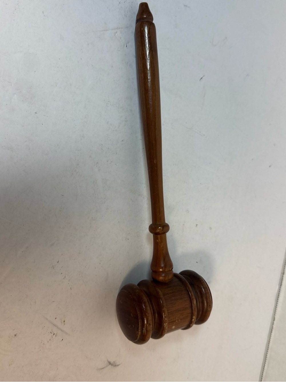 Vintage Hand Turned Wooden Gavel 12" Judge Court Legal Auctioneer Mallet Hammer